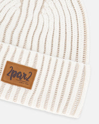 Solid Knit Hat Off White - F30WT24_106