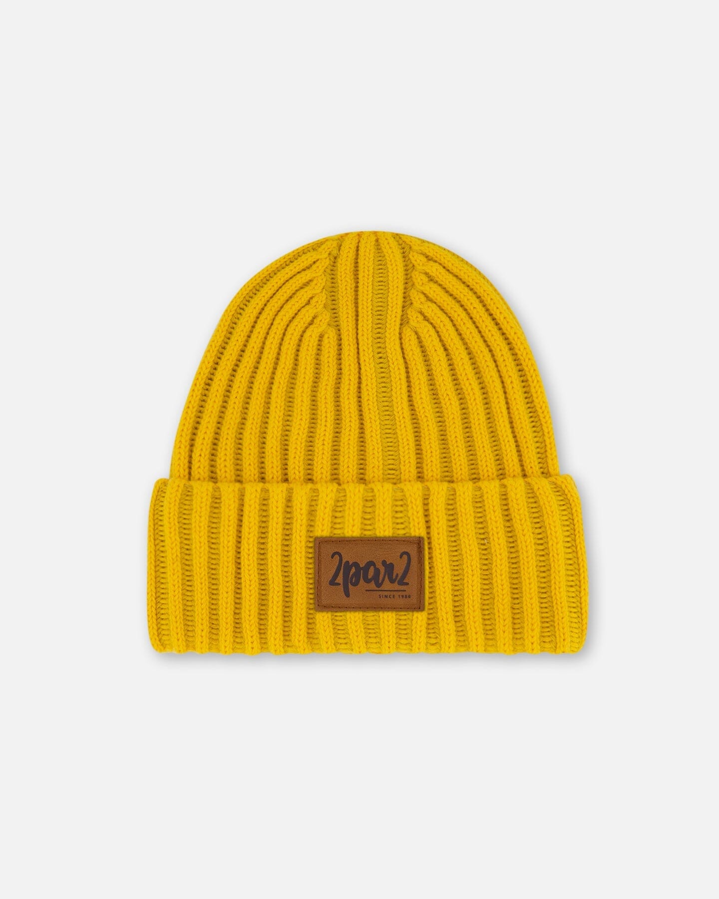 Solid Knit Hat Yellow - F30WT24_254