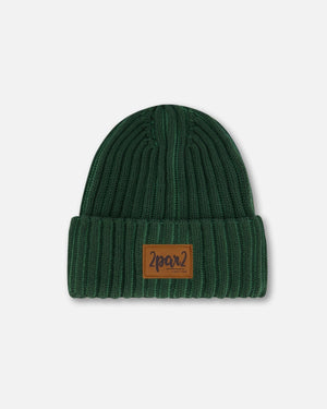 Solid Knit Hat Forest Green - F30WT24_387
