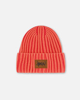 Solid Knit Hat Coral