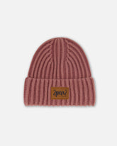 Solid Knit Hat Ancient Rose