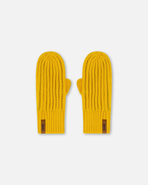 Knit Mittens Yellow - F30WT26_254