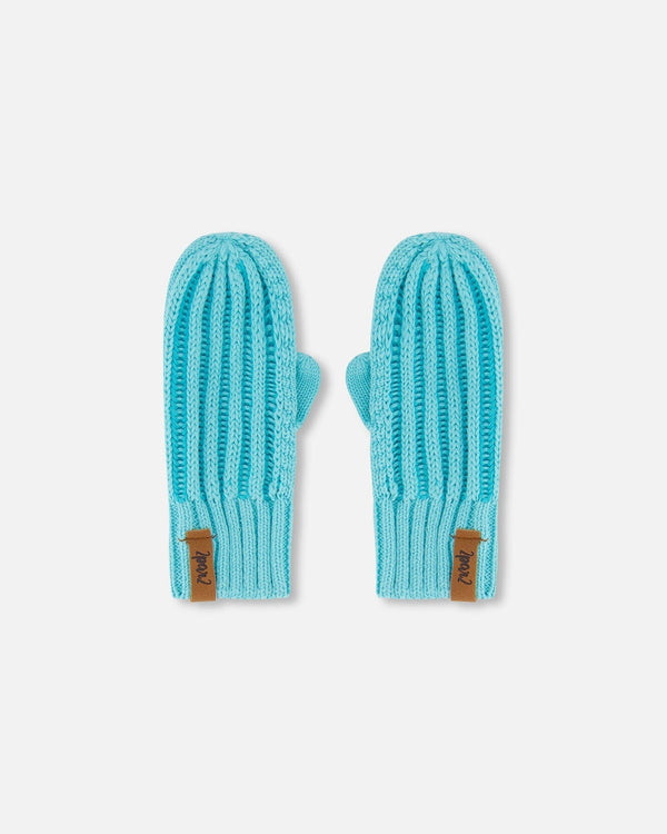 Knit Mittens Turquoise - F30WT26_424