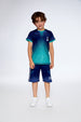 Short Sleeve Athletic Top Blue - F30XB70_466