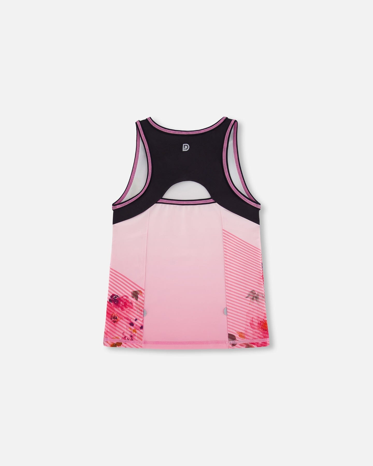 Athletic Tank Gradient Pink Printed Big Flowers - F30XG72_605