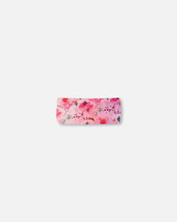 Athletic Headband Gradient Pink Printed Big Flowers - F30XGHB_605