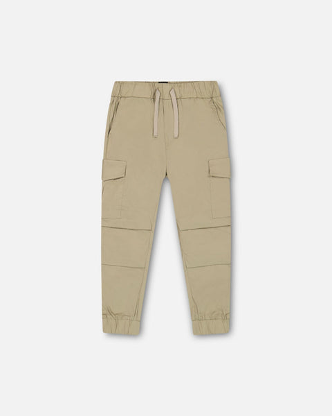 Parachute Jogger Cargo Pants Parchment Beige