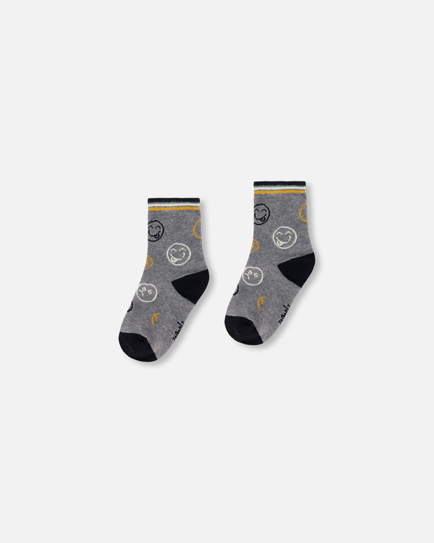 Jacquard Socks Dark Grey - F30YBS_196