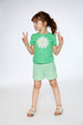 Crinkle Jersey Short Vichy Green - F30YG28_033