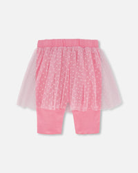 Biker Short With Mesh Skirt Hot Pink - F30YG80_680