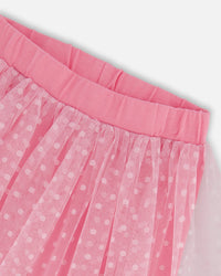 Biker Short With Mesh Skirt Hot Pink - F30YG80_680