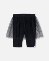 Short cycliste avec jupe en tulle noire