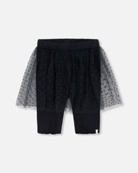 Biker Short With Mesh Skirt Black - F30YG80_999