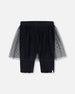 Biker Short With Mesh Skirt Black - F30YG80_999