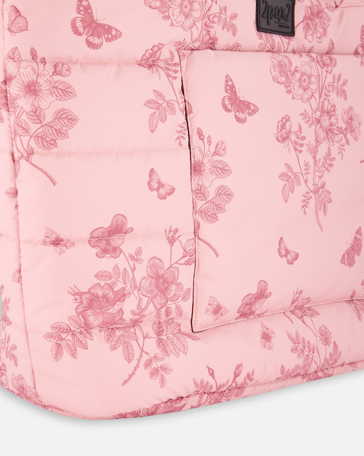 Changing Tote Printed Watercolor Roses - Deux par Deux