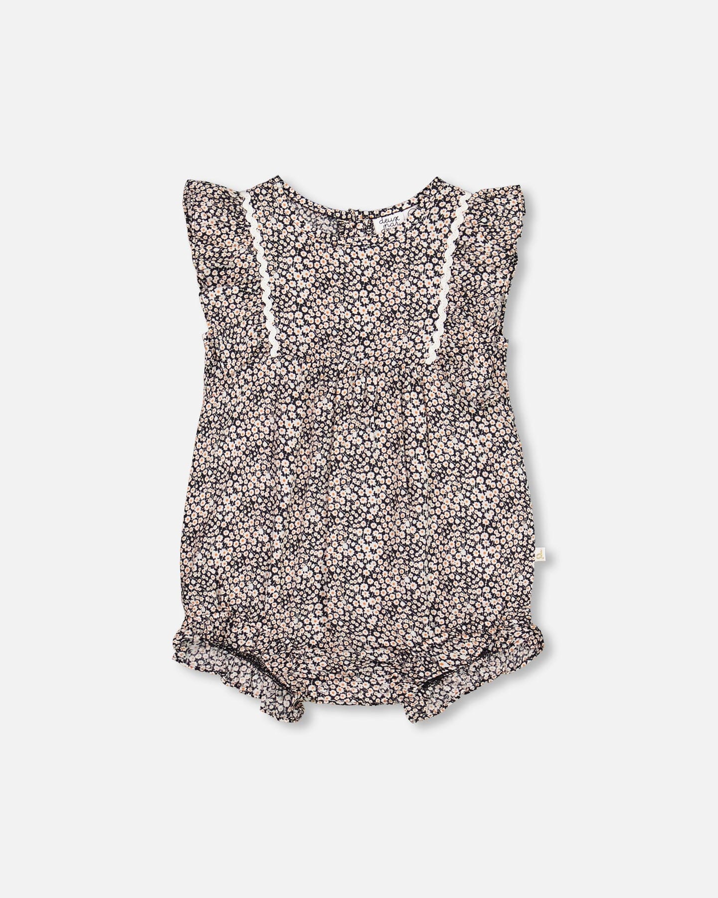Romper With Printed Small White Flowers One-Piece & Baby Rompers Deux par Deux 