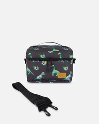 Lunch Box Grey Printed Dinosaurs - F30ZBL_051