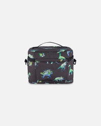 Lunch Box Grey Printed Dinosaurs - F30ZBL_051