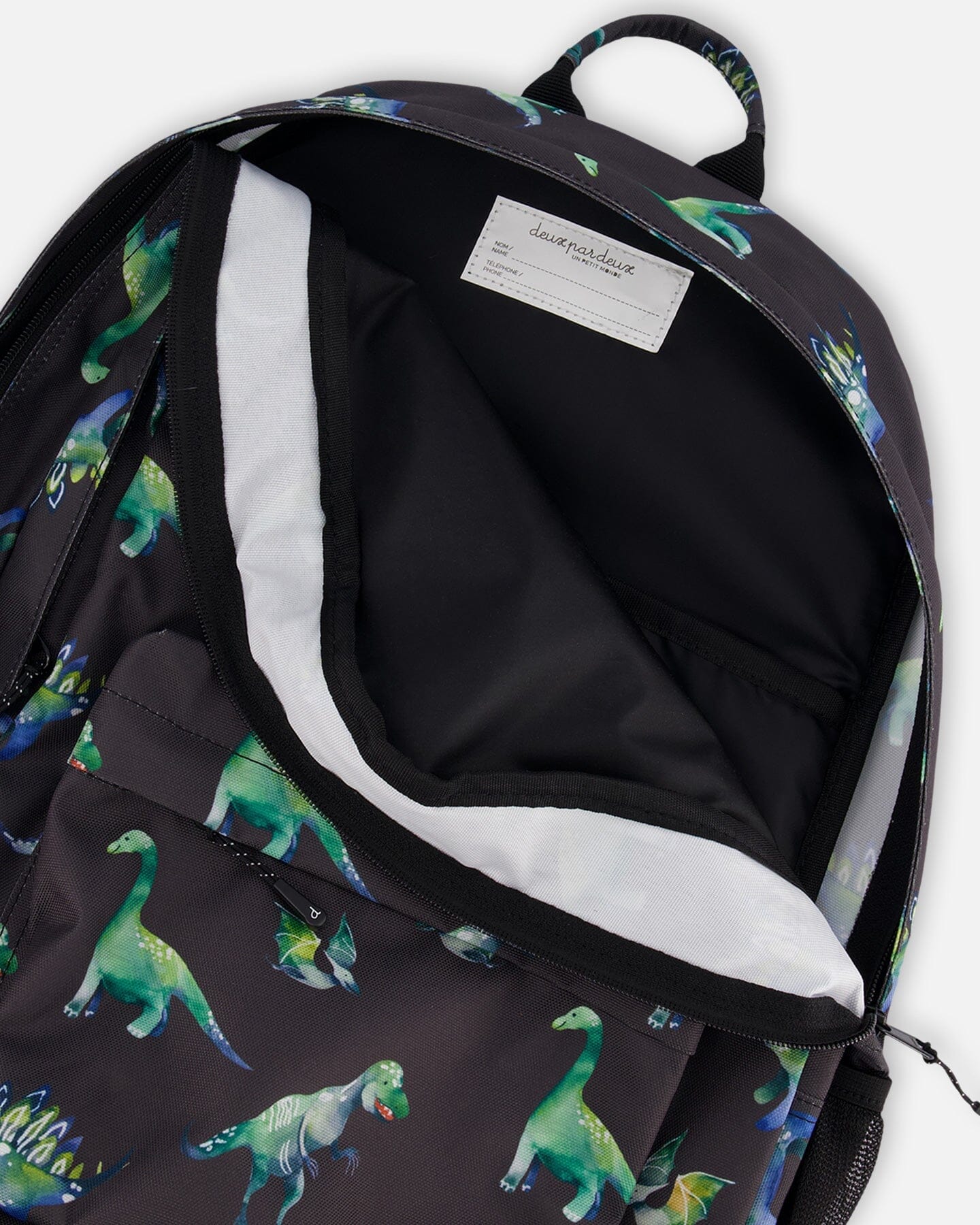 School Bag Grey Printed Dinosaurs - F30ZSD_051