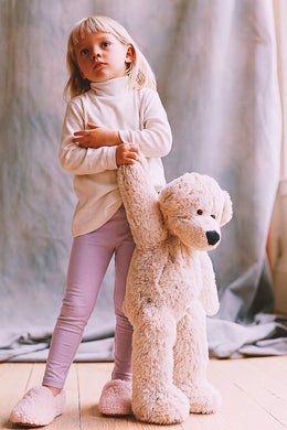 Leggings en rib doux violet