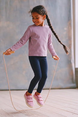 Leggings en rib doux bleu foncé