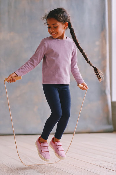 Leggings en rib doux bleu foncé