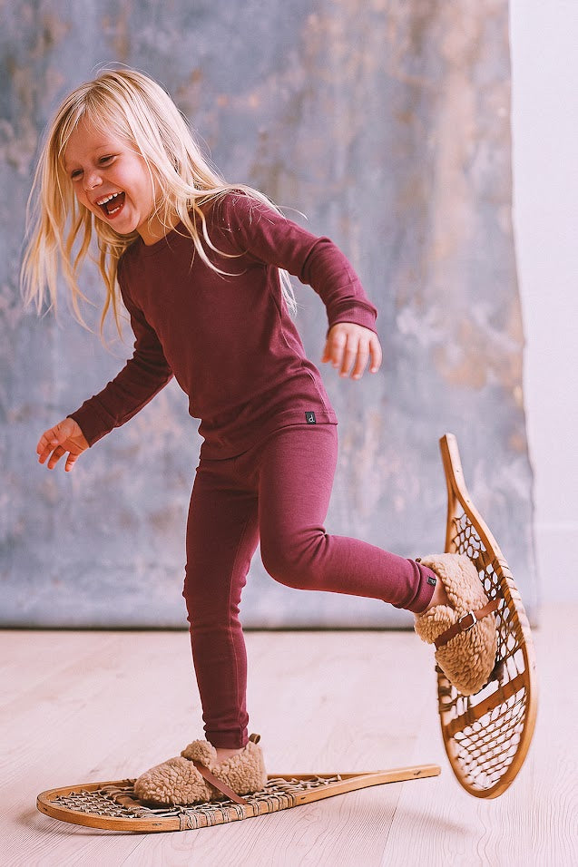 Baby-Rippleggings Burgunderrot