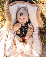 Bunting Bag Designed For Car Seat And Stroller Purple Gray Snowsuits Deux par Deux 