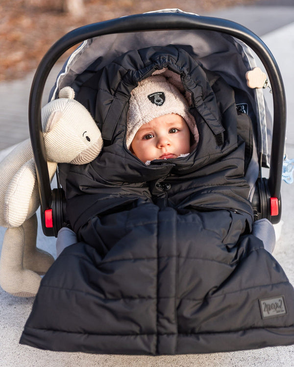 Evolutive Baby Footmuff Black Snowsuits Deux par Deux 