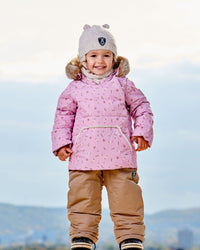 Two Piece Baby Snowsuit Rose Printed Mini Flowers Snowsuits Deux par Deux 