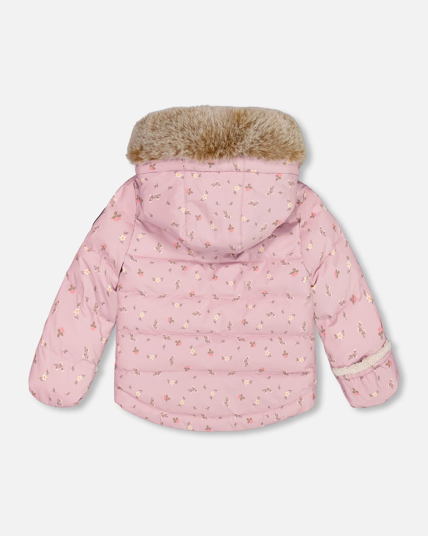 Two Piece Baby Snowsuit Rose Printed Mini Flowers Snowsuits Deux par Deux 