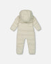 One-Piece Compressible Snowsuit White For Baby Snowsuits Deux par Deux 