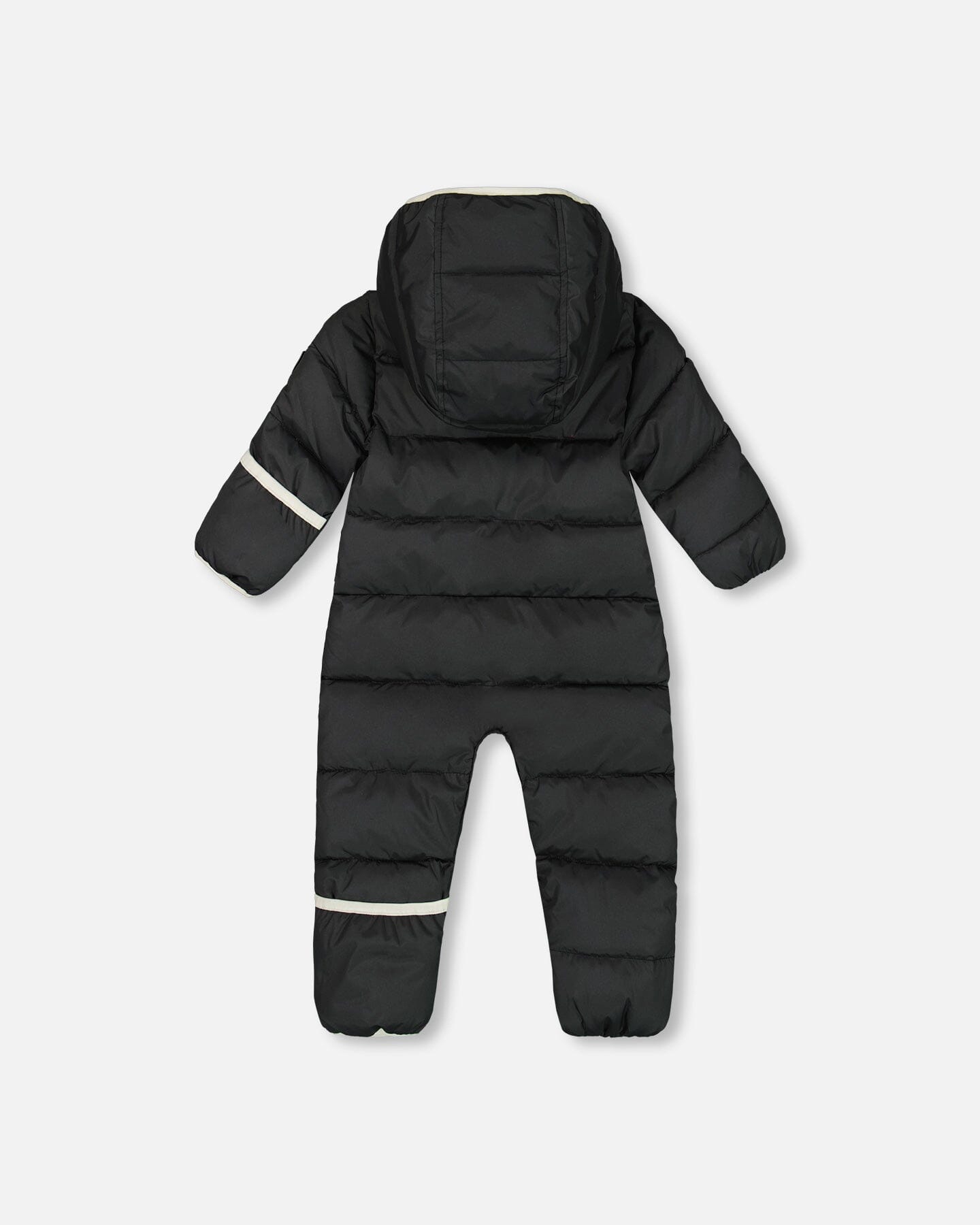 One-Piece Compressible Snowsuit Black For Baby Snowsuits Deux par Deux 