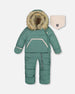 One Piece Baby Hooded Snowsuit Silver Pine Designed For Car Seat - G10B701_475