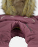 One Piece Baby Hooded Snowsuit Dark Purple Designed For Car Seat - G10B701_561