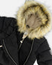 One Piece Baby Hooded Snowsuit Black Designed For Car Seat Snowsuits Deux par Deux 