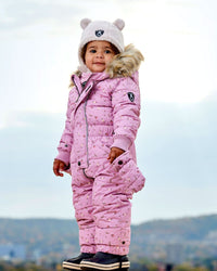 One Piece Baby Snowsuit Rose Printed Mini Flowers - G10B702_003