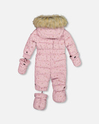 One Piece Baby Snowsuit Rose Printed Mini Flowers - G10B702_003