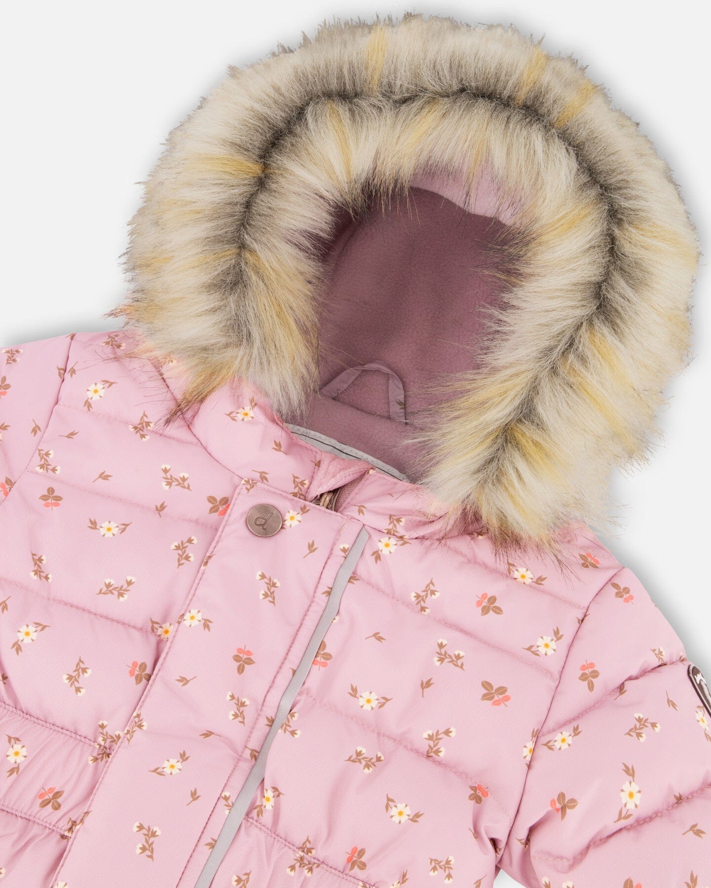 One Piece Baby Snowsuit Rose Printed Mini Flowers - G10B702_003