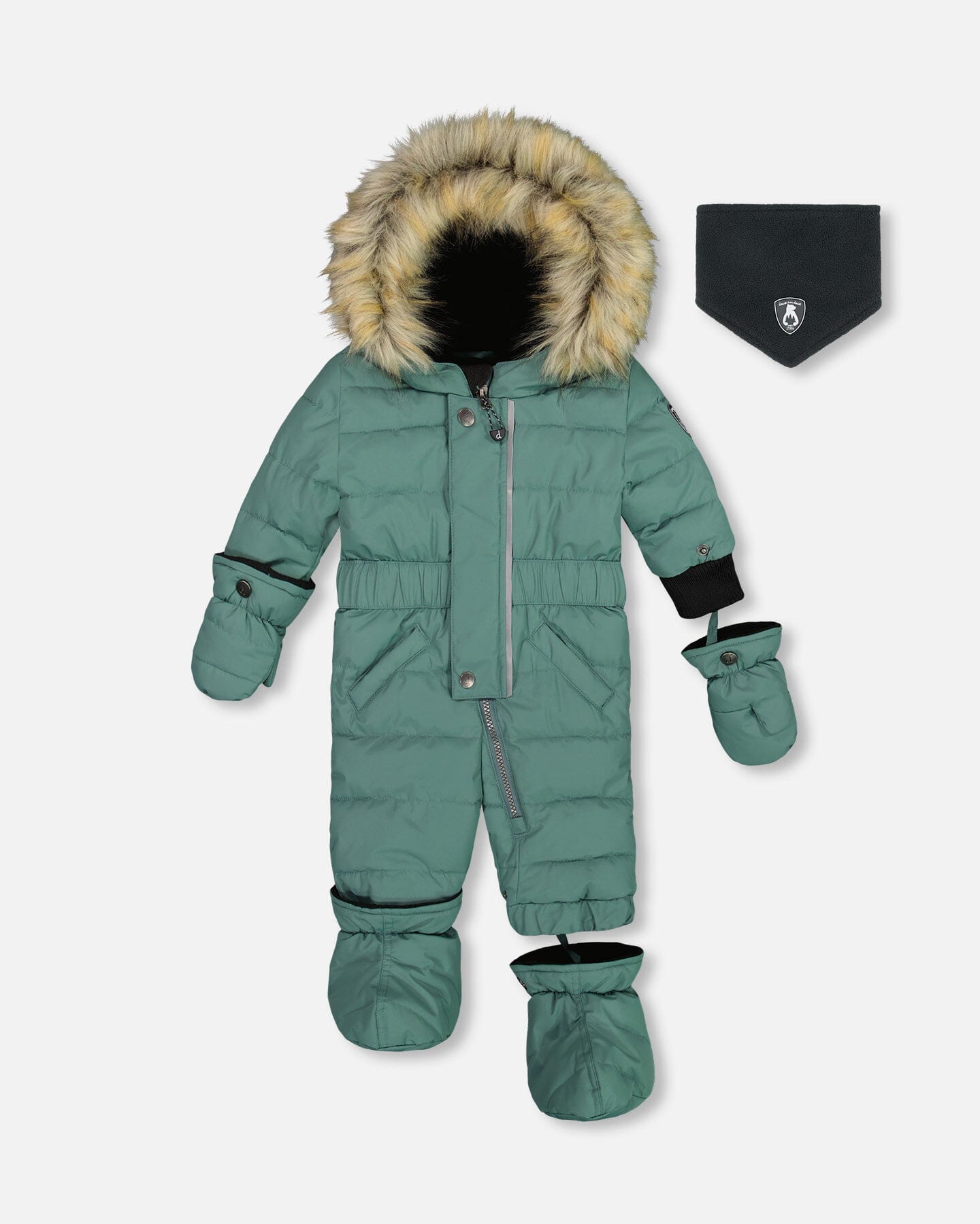 One Piece Baby Snowsuit Silver Pine - G10B702_475