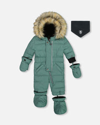 One Piece Baby Snowsuit Silver Pine - G10B702_475