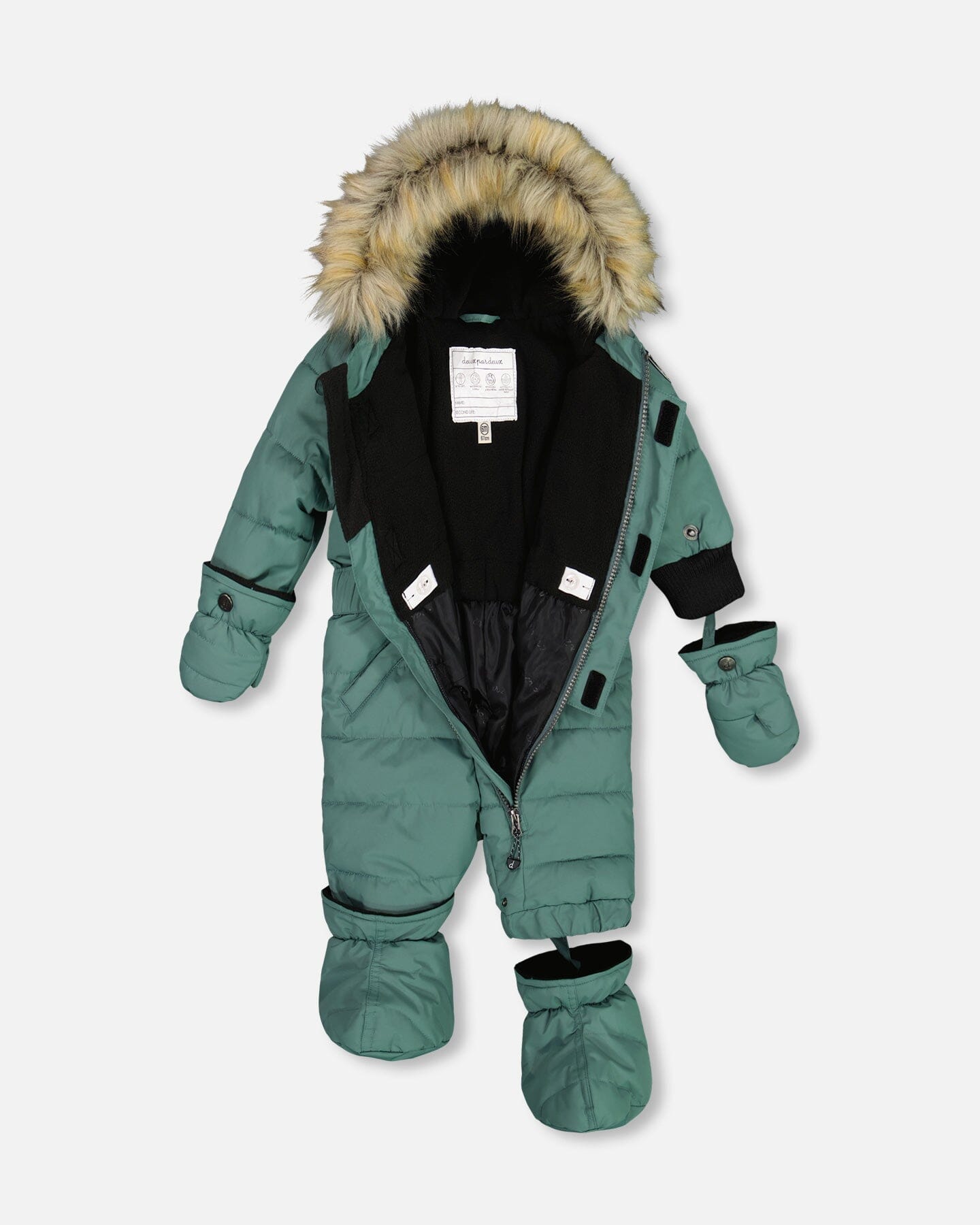 One Piece Baby Snowsuit Silver Pine - G10B702_475