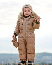 One Piece Baby Snowsuit Coffee - G10B702_907