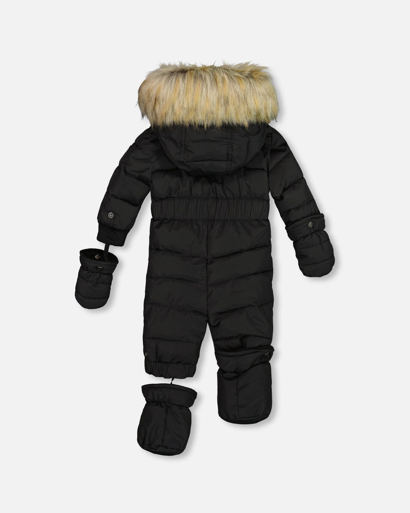 One Piece Baby Snowsuit Black Deux par Deux