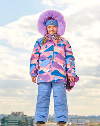 Two Piece Snowsuit Vintage Blue Printed Landscape - G10D801_490