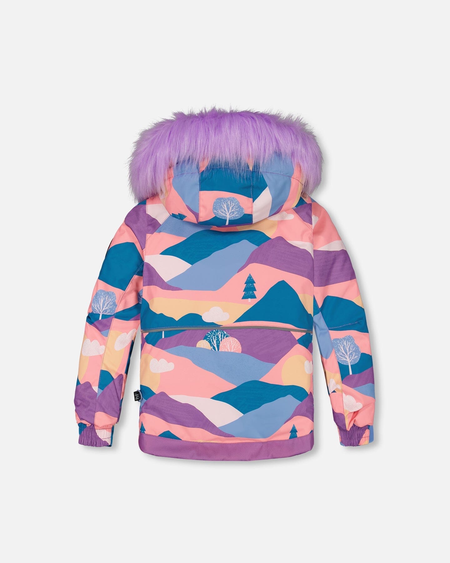 Two Piece Snowsuit Mauve Printed Landscape - G10D801_513