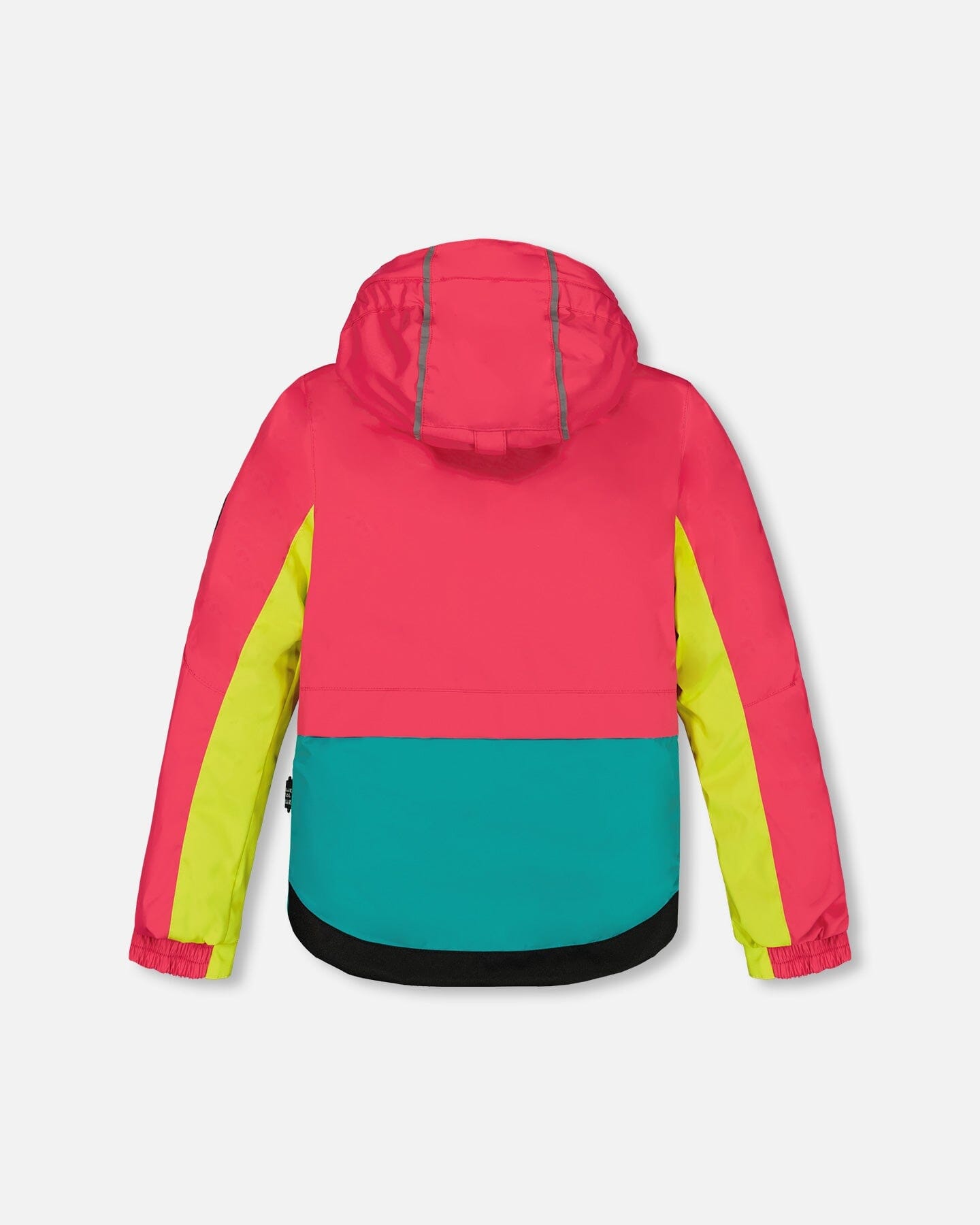 Two Piece Snowsuit Colorblock Fuchsia, Lime And Turquoise With Printed Bubbles - G10E806_010