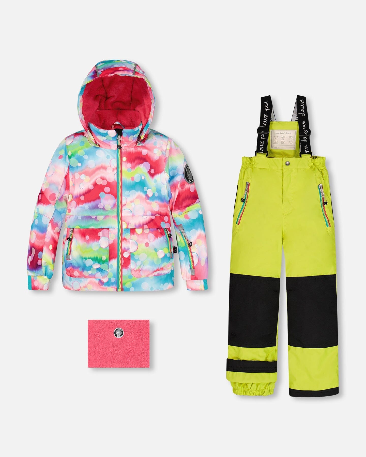 Two Piece Snowsuit Printed Bubbles And Lime - G10E806_224