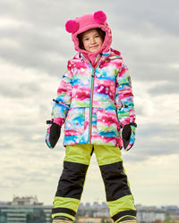 Two Piece Snowsuit Printed Bubbles And Lime - G10E806_224