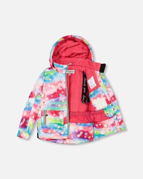 Two Piece Snowsuit Printed Bubbles And Lime - G10E806_224